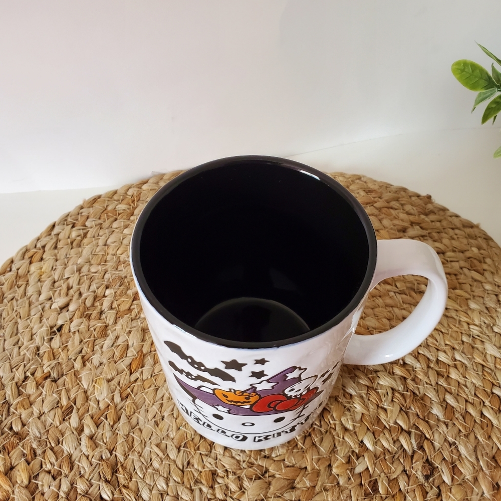 Hello Kitty Sanrio Halloween Pumpkin And Skull 17 Oz Ceramic Cofffee Mug - Picture 2 of 6
